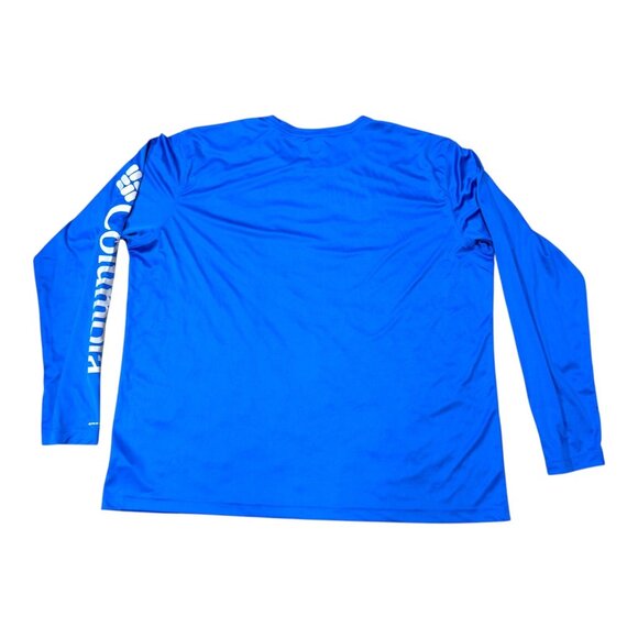 Columbia Sportswear Fishing Long Sleeve Blue PFG XXL Rash Guard Swim Shirt 2X - Picture 3 of 7